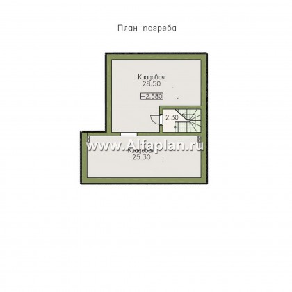 Проекты домов Альфаплан - «Модуль» — одноэтажный дом с диагональным планом, 4 спальни - превью плана проекта №2